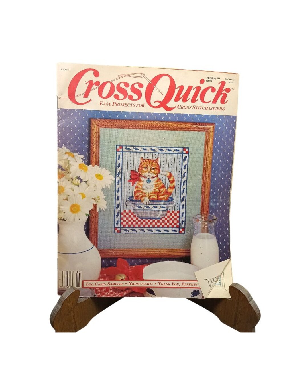 Vintage Craft Patterns, Cross Stitch Cross Quick Magazine, April/May 1989